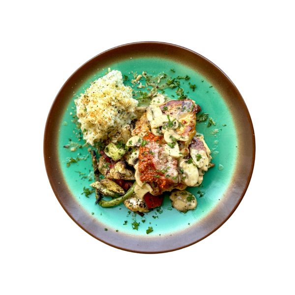 ROASTED GARLIC MUSHROOM CHICKEN
